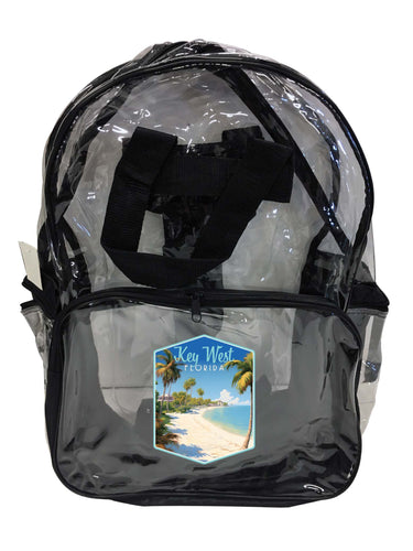 Key West Florida Design B Souvenir Clear View Backpack 