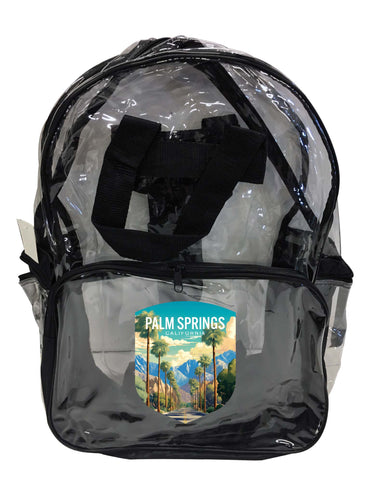Palm Springs California Design A Souvenir Clear View Backpack 