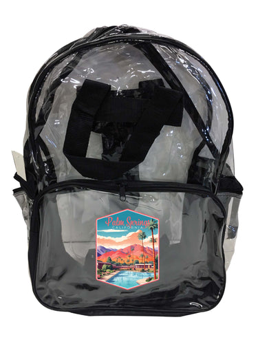 Palm Springs California Design B Souvenir Clear View Backpack 