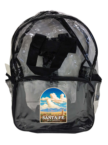 Santa Fe New Mexico Design A Souvenir Clear View Backpack 