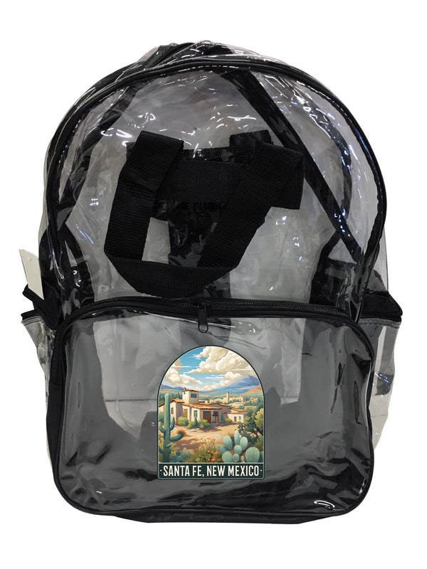 Santa Fe New Mexico Design C Souvenir Clear View Backpack 