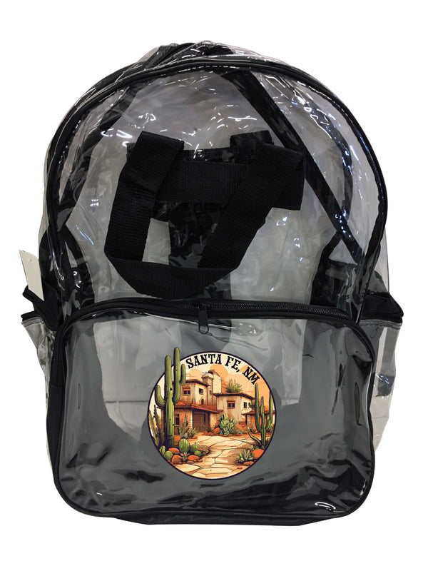 Santa Fe New Mexico Design D Souvenir Clear View Backpack 