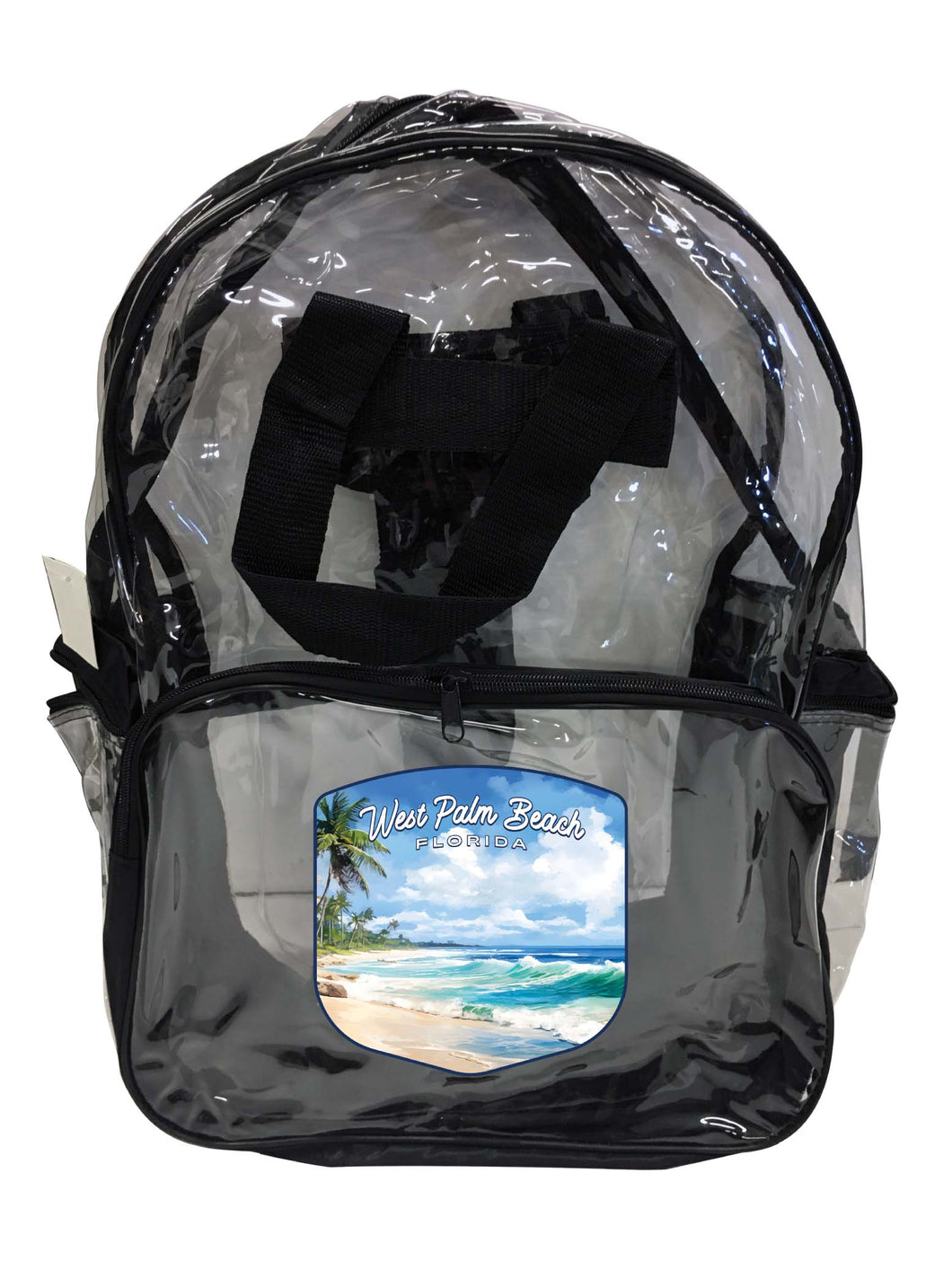 West Palm Beach Florida Design B Souvenir Clear View Backpack 