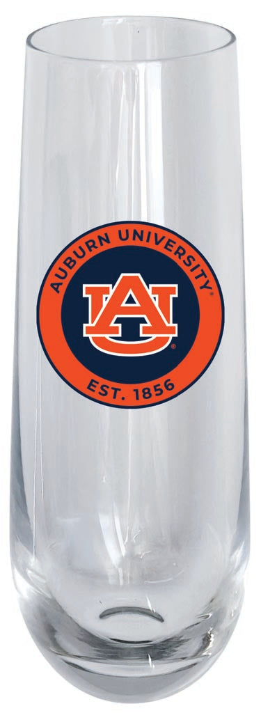 Auburn Tigers 10oz Stemless Flute Officially Licensed Collegiate Product 4-Pack