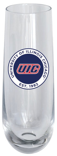 University of Illinois at Chicago 10oz Stemless Flute Officially Licensed Collegiate Product 2-Pack