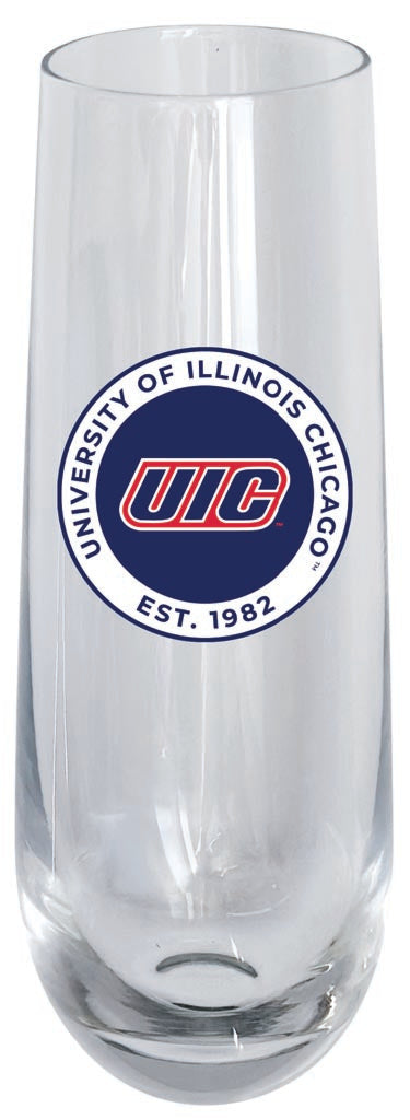 University of Illinois at Chicago 10oz Stemless Flute Officially Licensed Collegiate Product 2-Pack