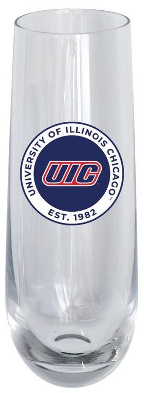 University of Illinois at Chicago 10oz Stemless Flute Officially Licensed Collegiate Product 2-Pack