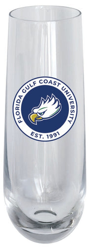 Florida Gulf Coast Eagles 10oz Stemless Flute Officially Licensed Collegiate Product 4-Pack