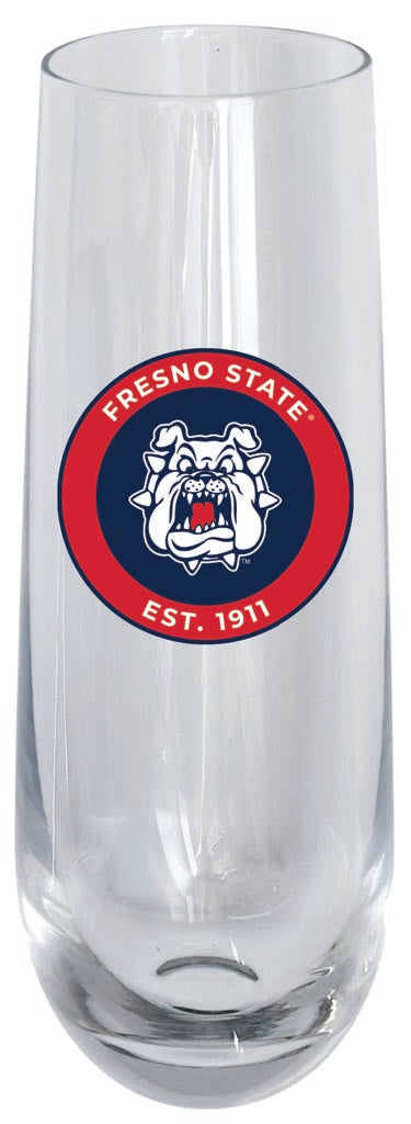 Fresno State Bulldogs 10oz Stemless Flute Officially Licensed Collegiate Product Single