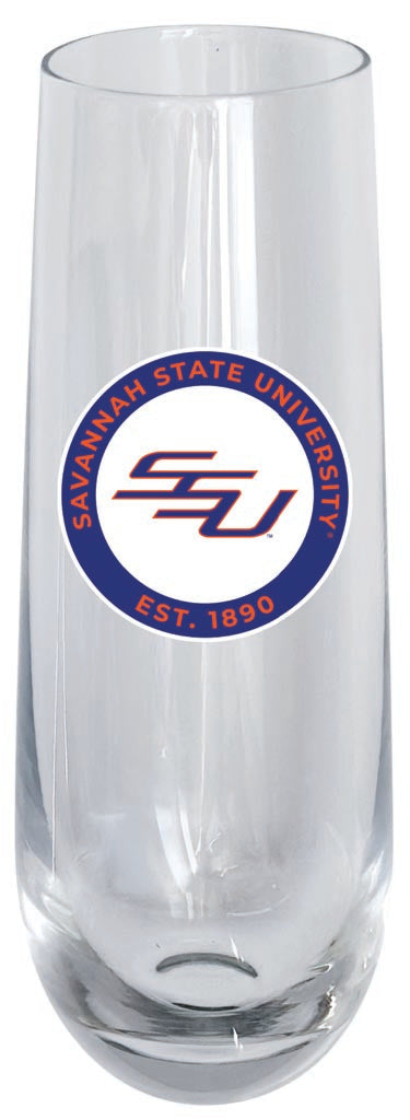 Savannah State University 10oz Stemless Flute Officially Licensed Collegiate Product 4-Pack