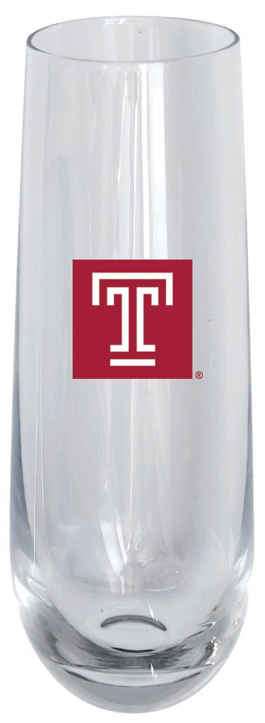 Temple University 10oz Stemless Flute Officially Licensed Collegiate Product 4-Pack