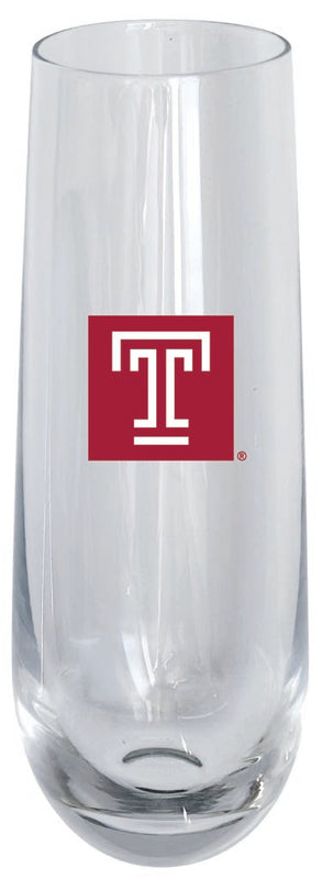 Temple University 10oz Stemless Flute Officially Licensed Collegiate Product 4-Pack