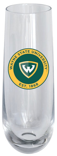 Wayne State 10oz Stemless Flute Officially Licensed Collegiate Product 4-Pack