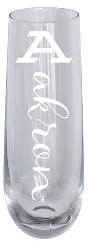 Akron Zips 10oz Engraved Champagne Flute Officially Licensed Collegiate Product Single