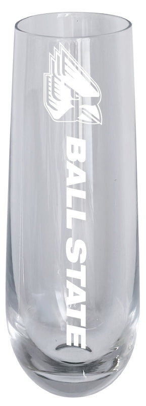 Ball State University 10oz Engraved Champagne Flute Officially Licensed Collegiate Product 2-Pack