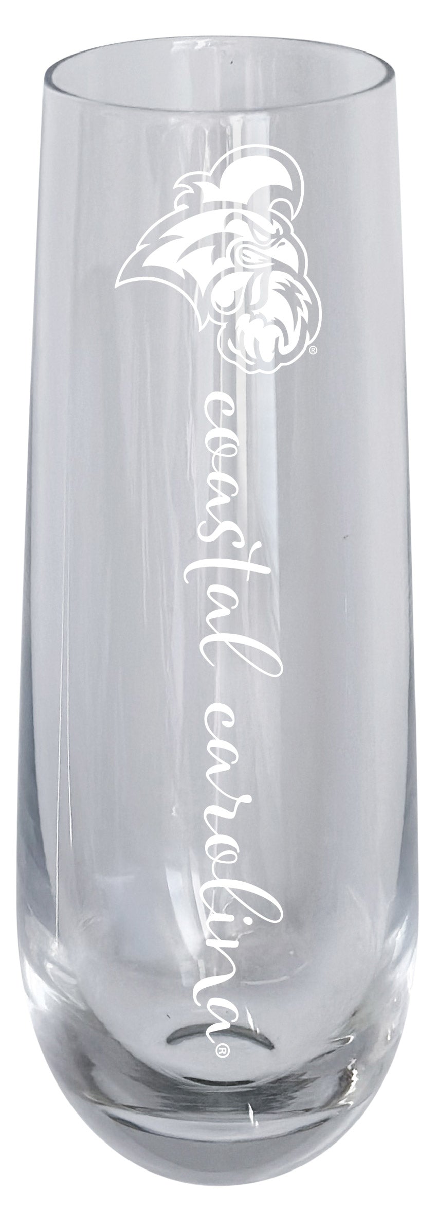 Coastal Carolina University 10oz Engraved Champagne Flute Officially Licensed Collegiate Product 4-Pack