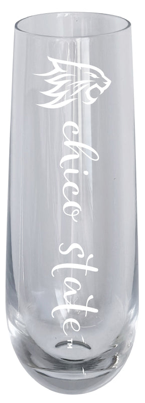 California State University, Chico 10oz Engraved Champagne Flute Officially Licensed Collegiate Product 4-Pack