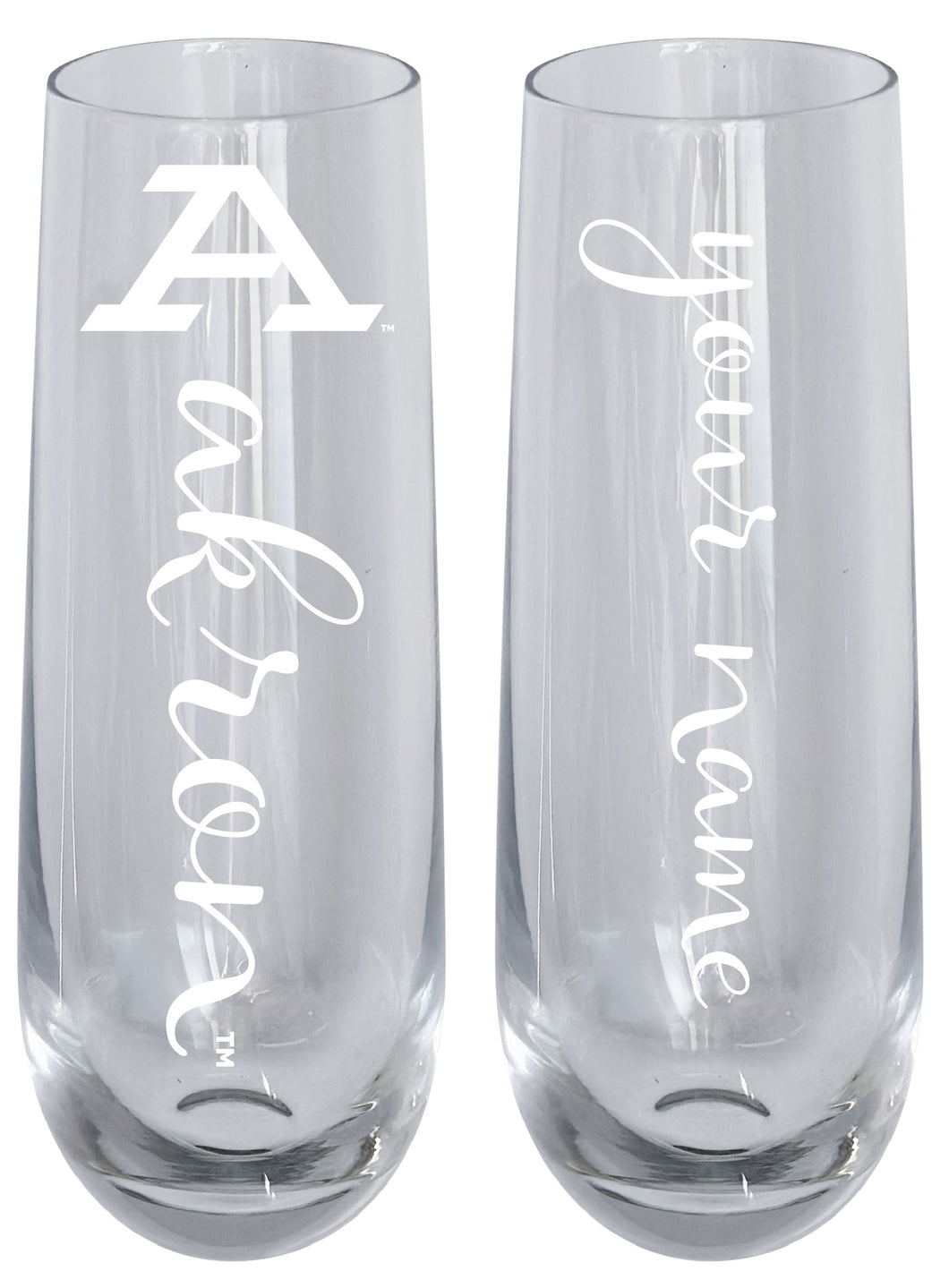 Akron Zips Customizable 10 oz Engraved Champagne Flute – Officially Licensed Product 