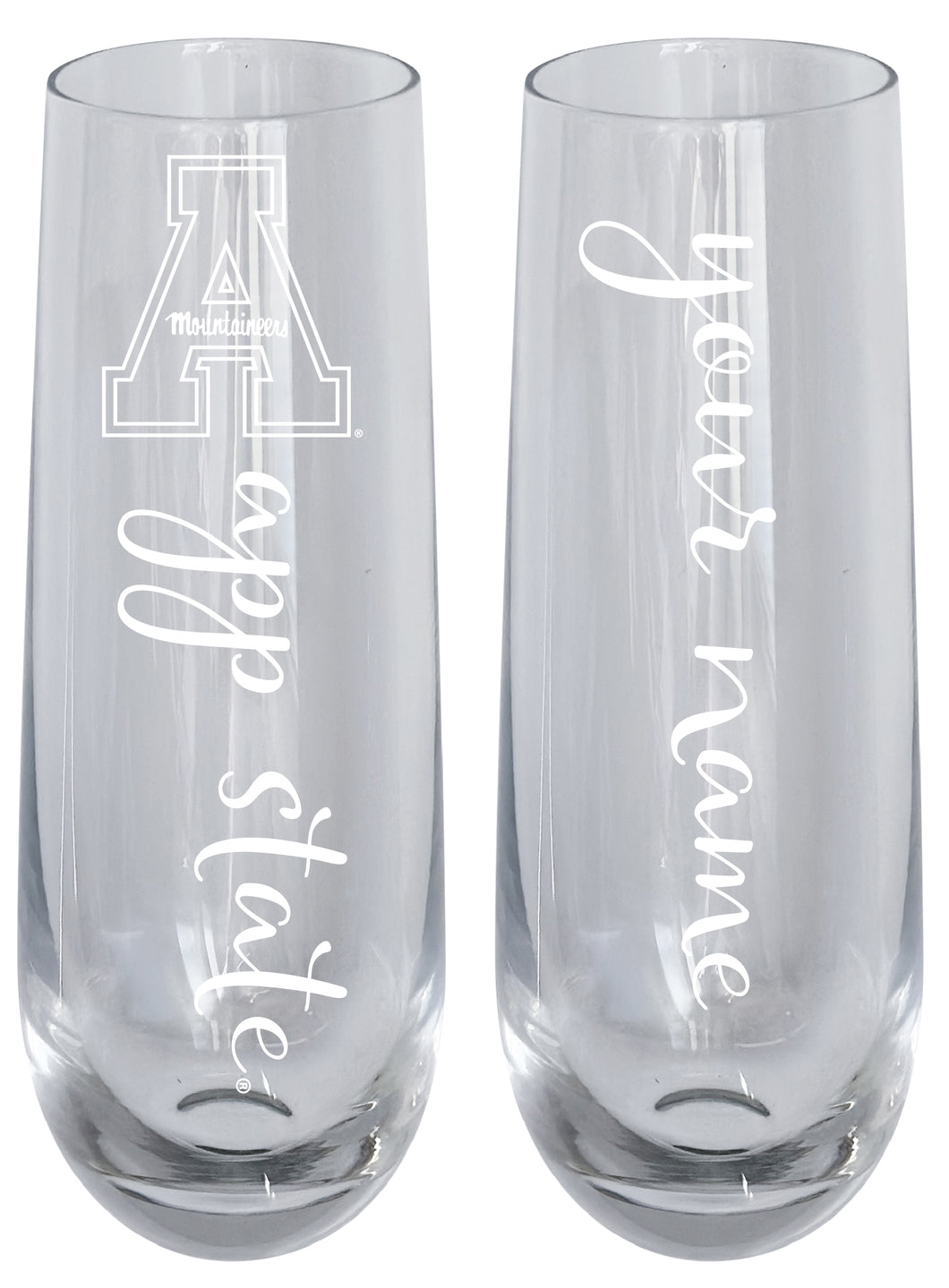 Appalachian State Customizable 10 oz Engraved Champagne Flute – Officially Licensed Product 