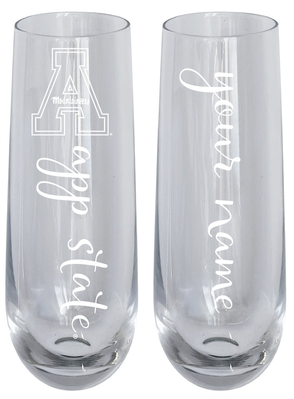 Appalachian State Customizable 10 oz Engraved Champagne Flute – Officially Licensed Product 