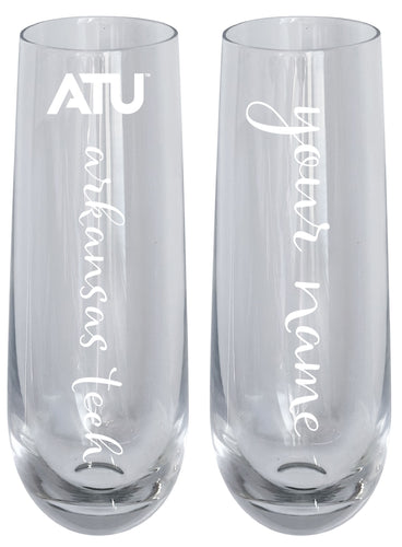 Arkansas Tech University Customizable 10 oz Engraved Champagne Flute – Officially Licensed Product 