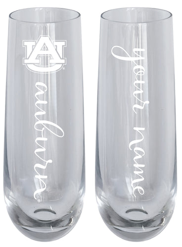 Auburn Tigers Customizable 10 oz Engraved Champagne Flute – Officially Licensed Product 