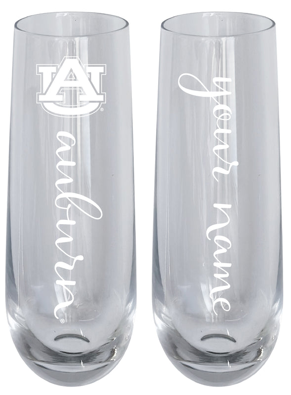 Auburn Tigers Customizable 10 oz Engraved Champagne Flute – Officially Licensed Product 