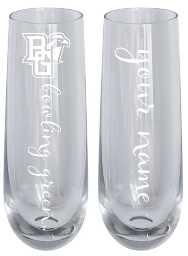 Bowling Green Falcons Customizable 10 oz Engraved Champagne Flute – Officially Licensed Product 
