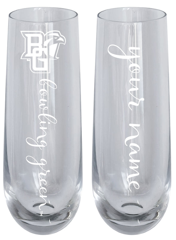 Bowling Green Falcons Customizable 10 oz Engraved Champagne Flute – Officially Licensed Product 