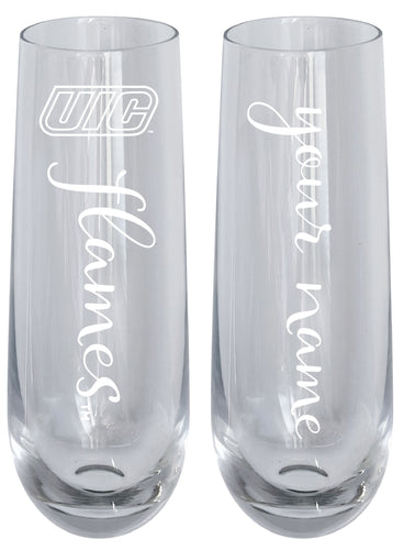 University of Illinois at Chicago Customizable 10 oz Engraved Champagne Flute – Officially Licensed Product 