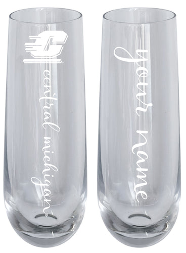 Central Michigan University Customizable 10 oz Engraved Champagne Flute – Officially Licensed Product 