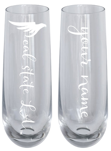 California State University Los Angeles Customizable 10 oz Engraved Champagne Flute – Officially Licensed Product 