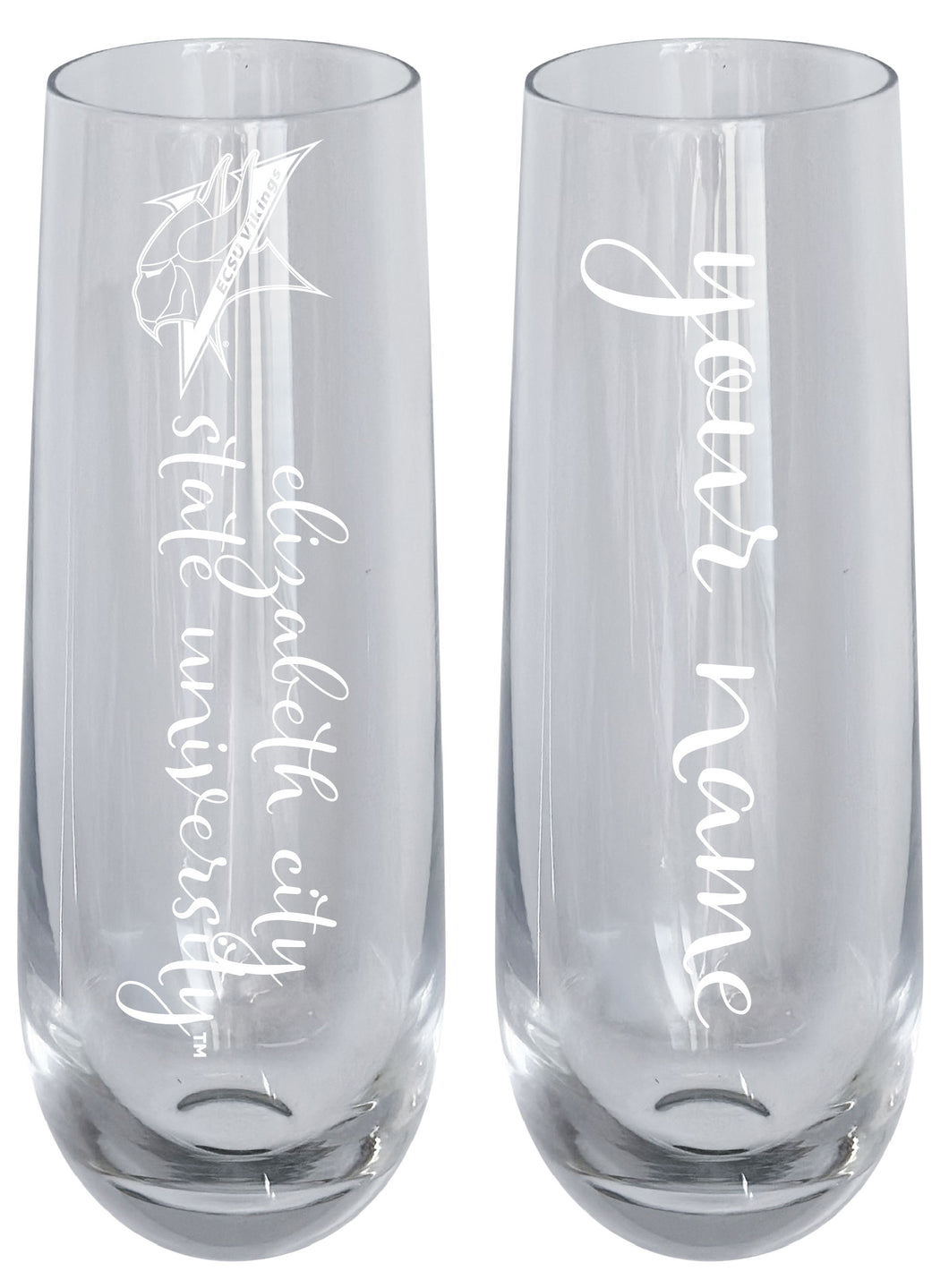 Elizabeth City State University Customizable 10 oz Engraved Champagne Flute – Officially Licensed Product 