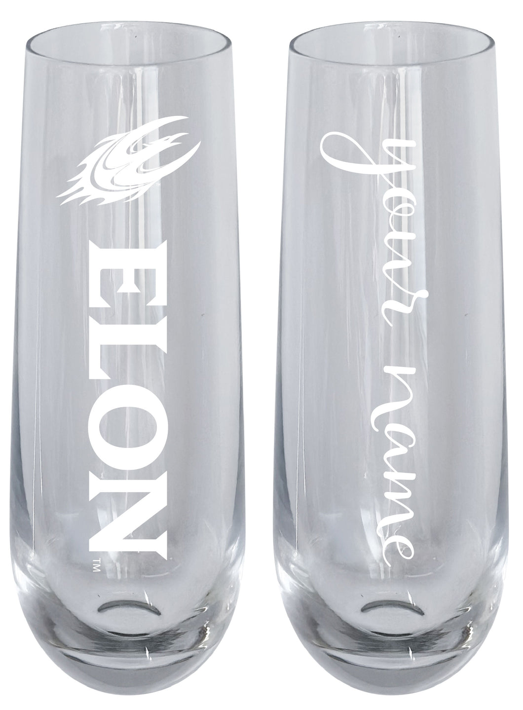 Elon University Customizable 10 oz Engraved Champagne Flute – Officially Licensed Product 
