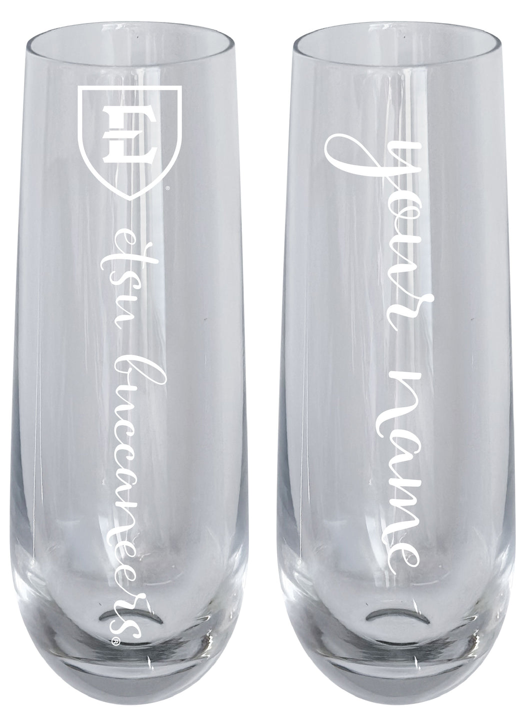 East Tennessee State University Customizable 10 oz Engraved Champagne Flute – Officially Licensed Product 