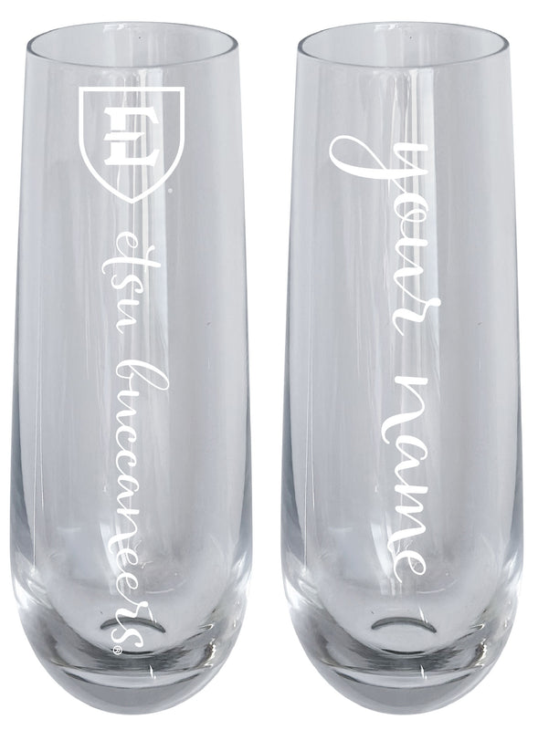 East Tennessee State University Customizable 10 oz Engraved Champagne Flute – Officially Licensed Product 