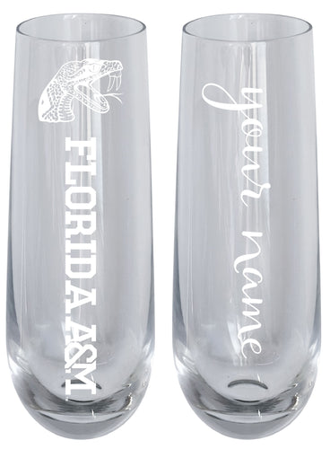 Florida A&M Rattlers Customizable 10 oz Engraved Champagne Flute – Officially Licensed Product 