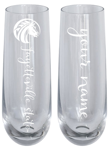 Fayetteville State University Customizable 10 oz Engraved Champagne Flute – Officially Licensed Product 