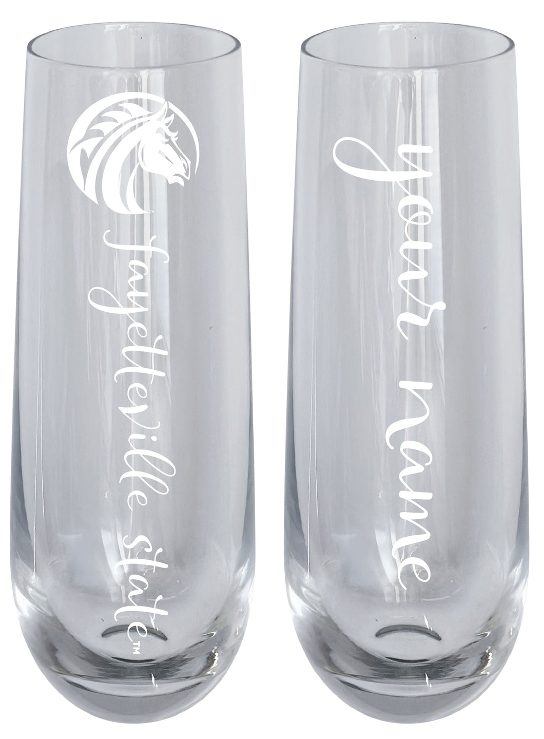 Fayetteville State University Customizable 10 oz Engraved Champagne Flute – Officially Licensed Product 