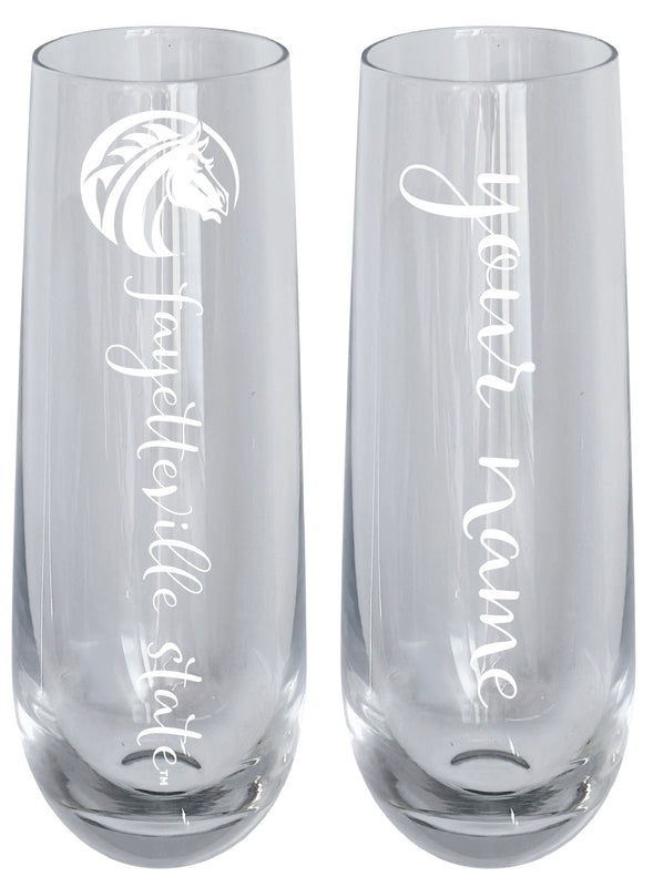 Fayetteville State University Customizable 10 oz Engraved Champagne Flute – Officially Licensed Product 