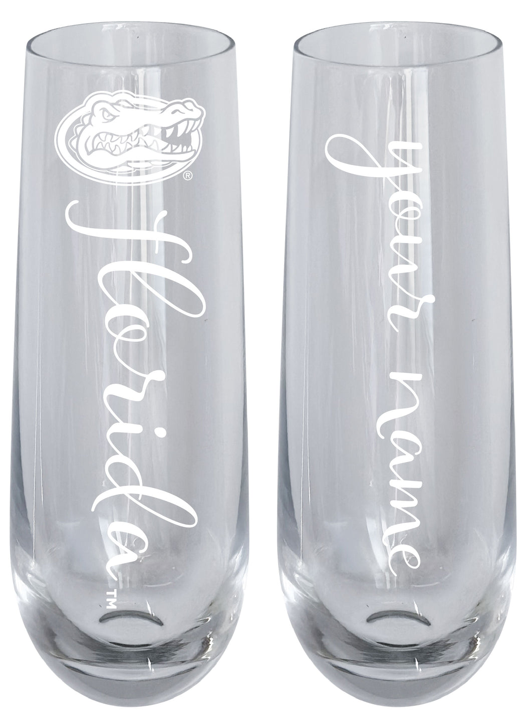 Florida Gators Customizable 10 oz Engraved Champagne Flute – Officially Licensed Product 