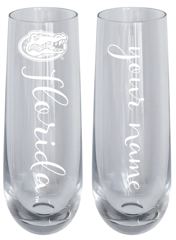 Florida Gators Customizable 10 oz Engraved Champagne Flute – Officially Licensed Product 