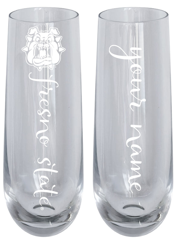 Fresno State Bulldogs Customizable 10 oz Engraved Champagne Flute – Officially Licensed Product 