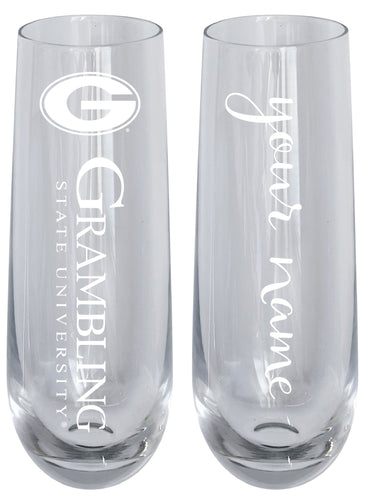 Grambling State Tigers Customizable 10 oz Engraved Champagne Flute – Officially Licensed Product 
