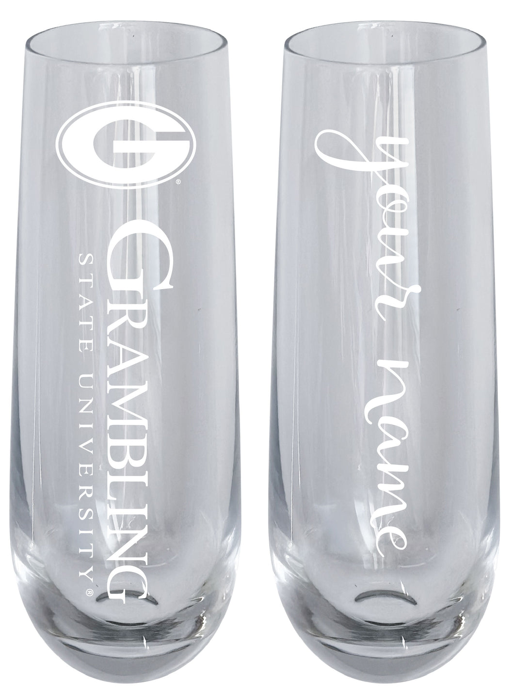 Grambling State Tigers Customizable 10 oz Engraved Champagne Flute – Officially Licensed Product 
