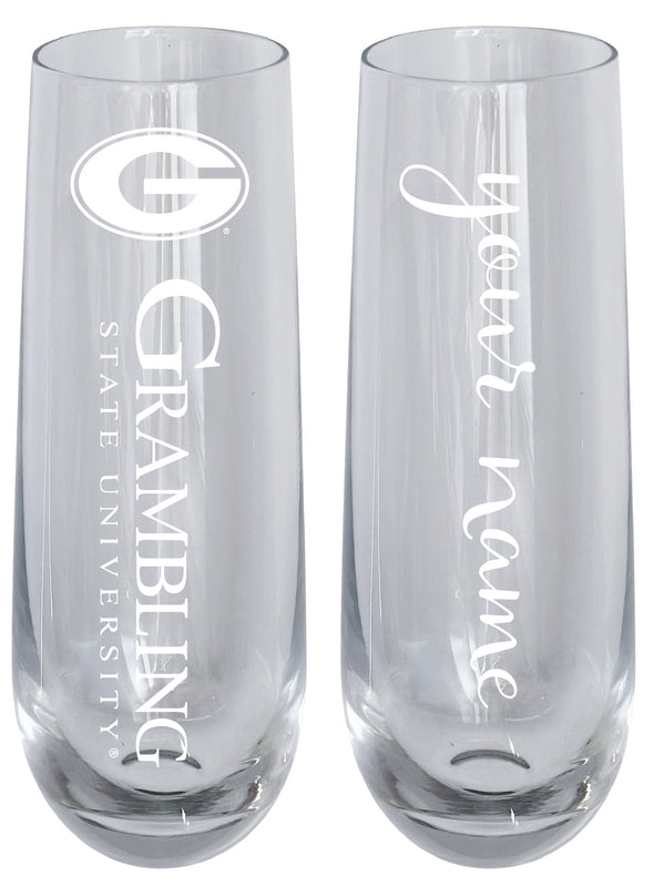 Grambling State Tigers Customizable 10 oz Engraved Champagne Flute – Officially Licensed Product 