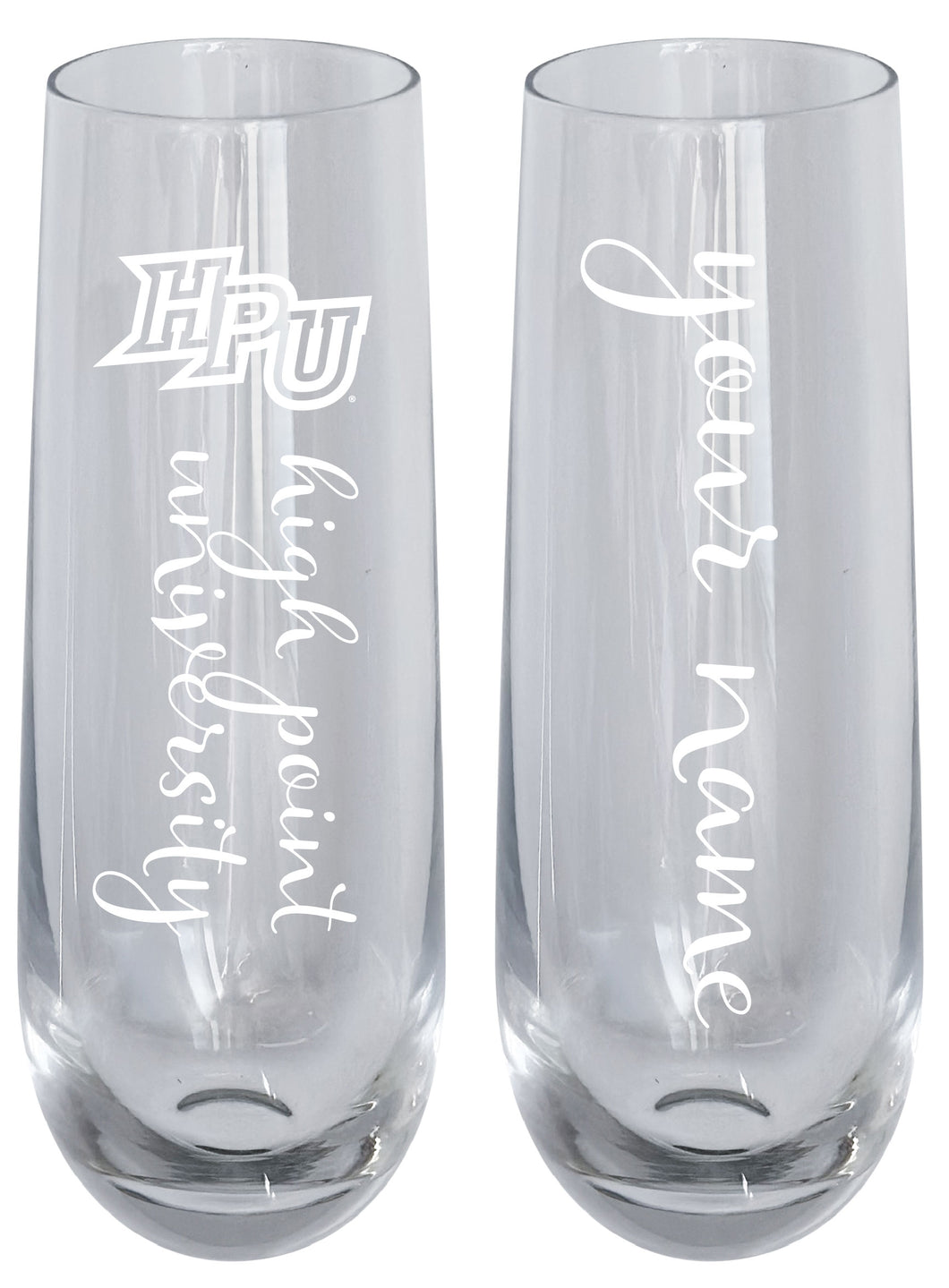 High Point University Customizable 10 oz Engraved Champagne Flute – Officially Licensed Product 