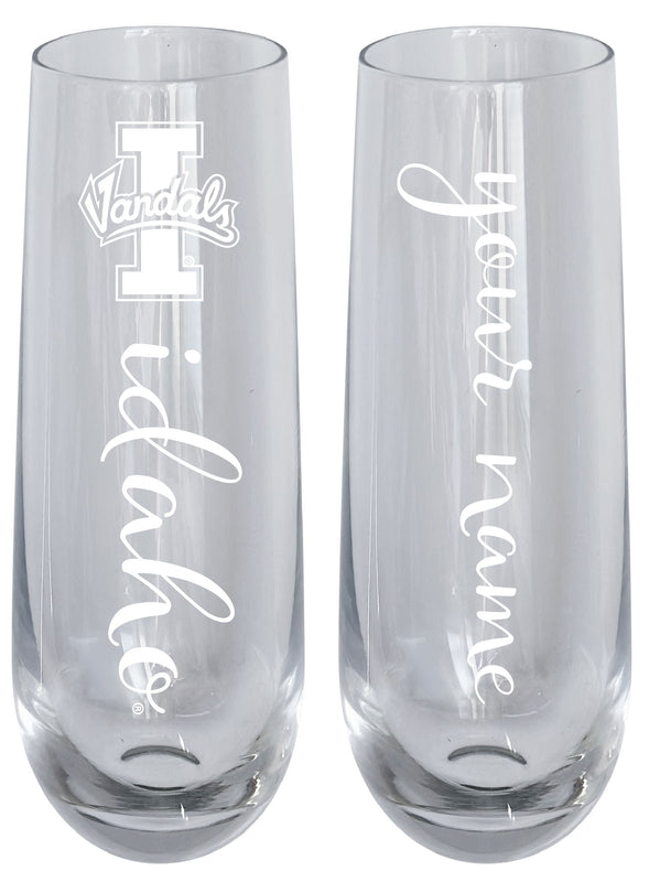 Idaho Vandals Customizable 10 oz Engraved Champagne Flute – Officially Licensed Product 