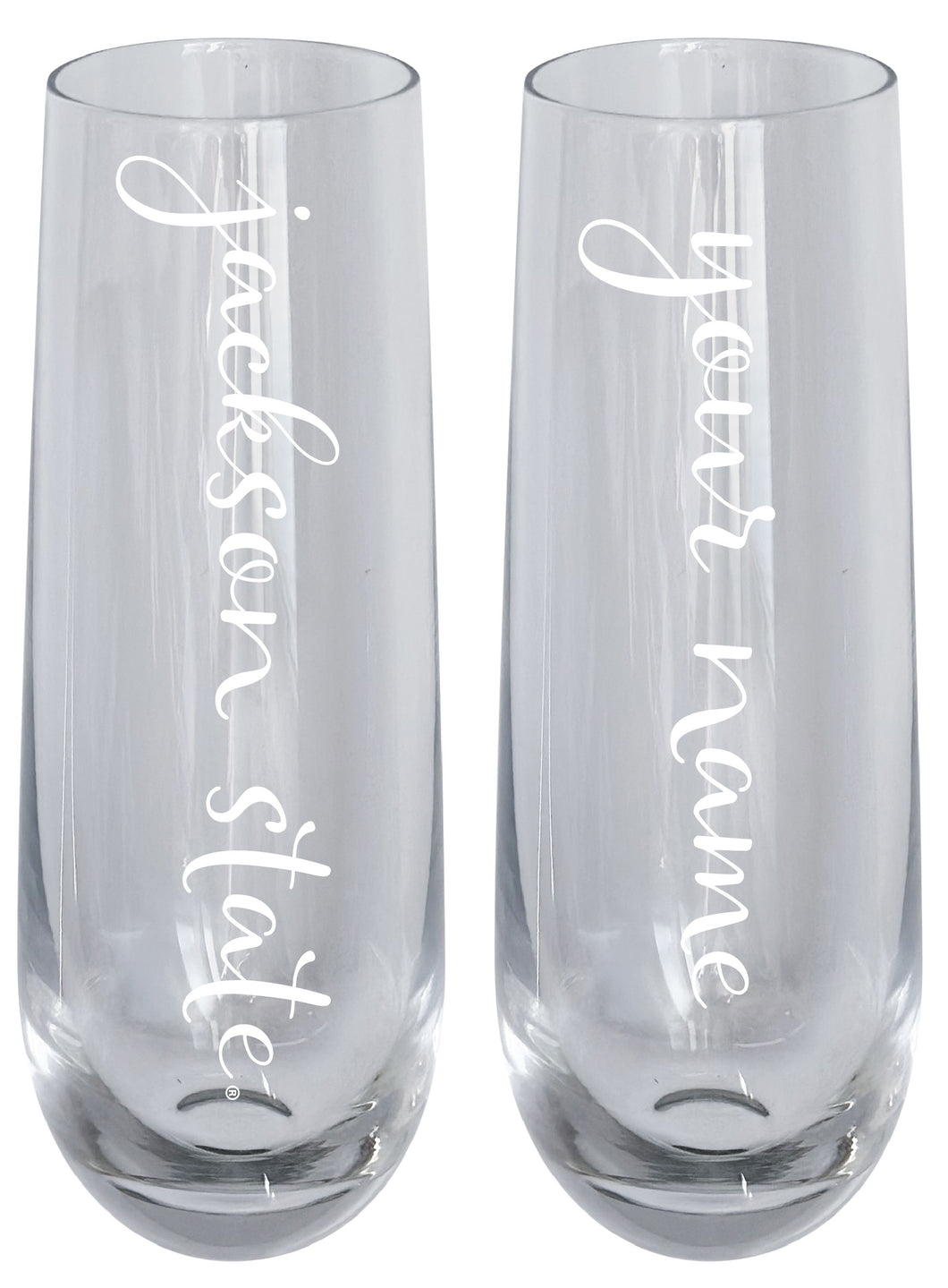 Jackson State University Customizable 10 oz Engraved Champagne Flute – Officially Licensed Product 