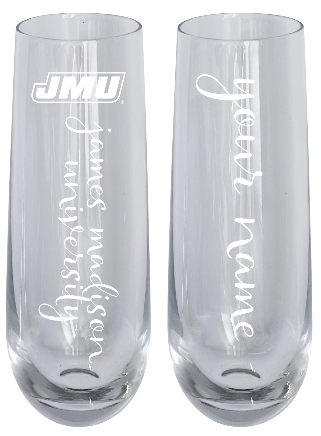 James Madison Dukes Customizable 10 oz Engraved Champagne Flute – Officially Licensed Product 